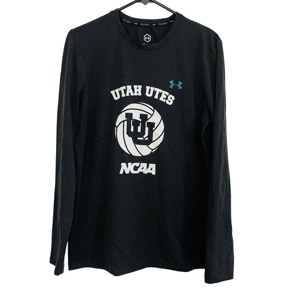 Under Armour Other - Under Armour Shirt Utah Utes Volleyball Rush HeatGear Black Mens Medium Gorpcore